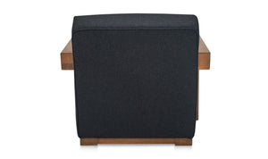 lifestyle view of Garnet Lounge Chair Charcoal Wool Blend luxury Chair