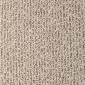 Close-up of Claude Ottoman's textured beige fabric surface
