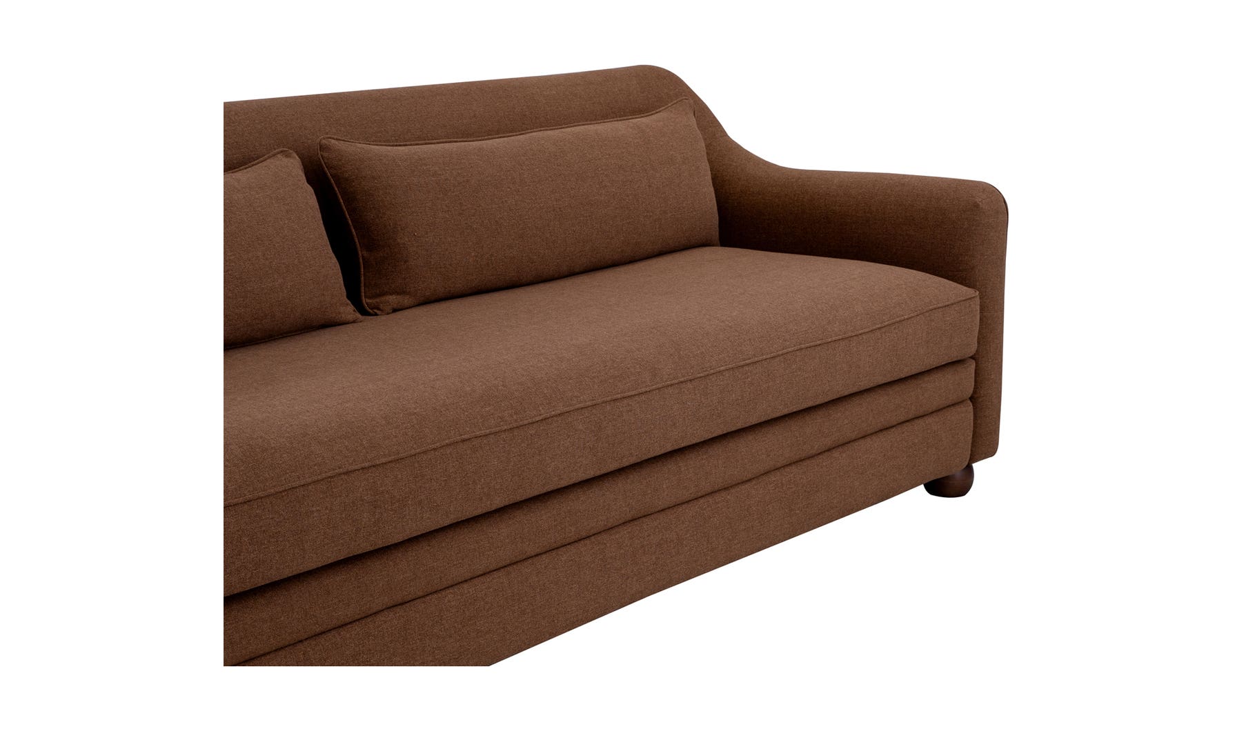 lifestyle view of Amira Sofa Rust luxury Sofa