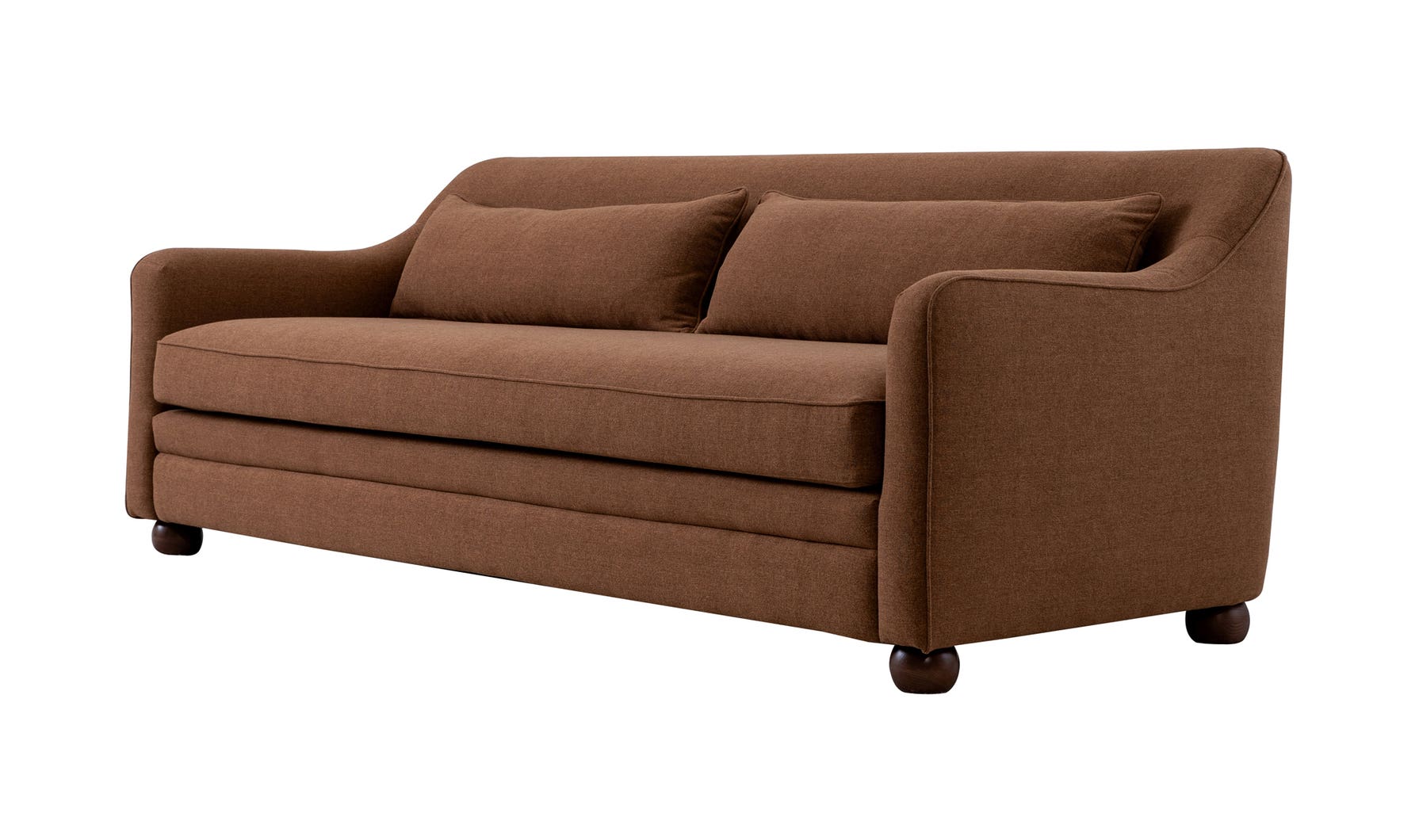 lifestyle view of Amira Sofa Rust luxury Sofa