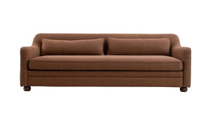front view of Amira Sofa Rust luxury Sofa