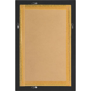 Back view of the Waterloo Wall Mirror showing a brown backing and mounting hardware.