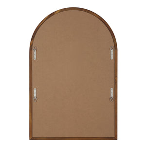 Back view of Lanai mirror showing a smooth brown backing and mounting hardware
