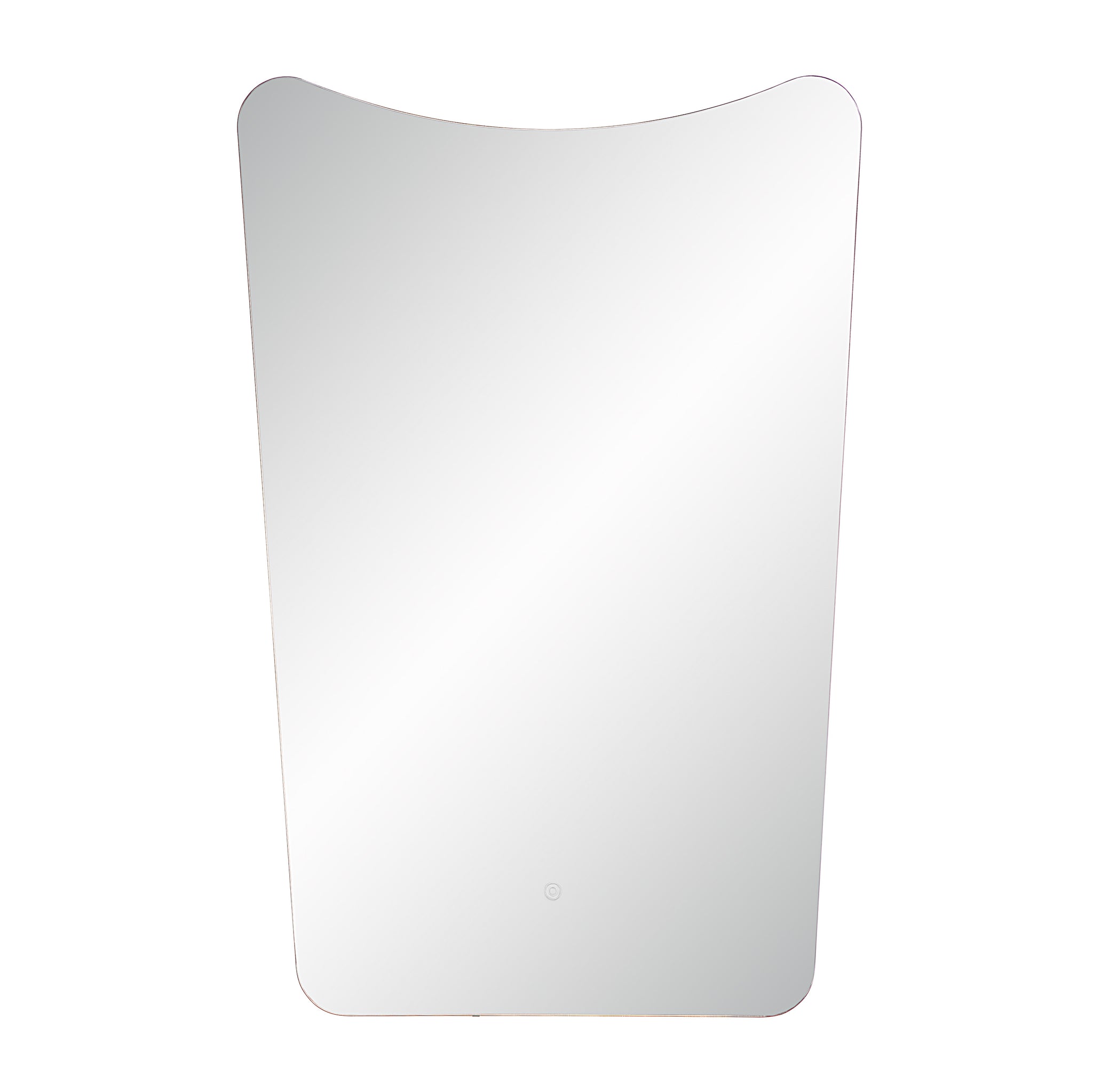 Rimini Led Mirror with a curved top, featuring a sleek reflective surface.