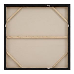 Back view of Webb canvas art, showing the wooden frame and support structure.
