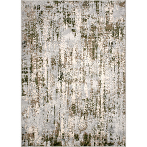 Ariella Indoor Rug featuring a textured pattern in gray, green, and beige tones.