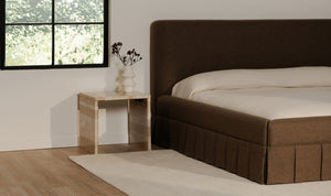 lifestyle view of Maren King Bed Brown luxury Beds & Bed Fram