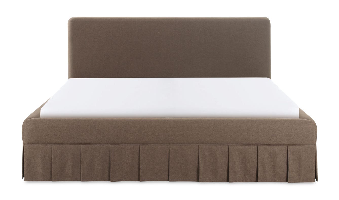 front view of Maren King Bed Brown luxury Beds & Bed Fram
