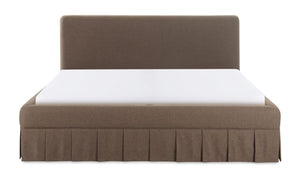 front view of Maren King Bed Brown luxury Beds & Bed Fram