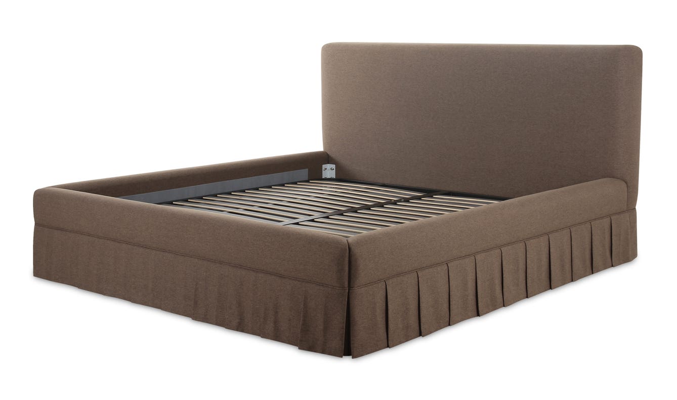 lifestyle view of Maren King Bed Brown luxury Beds & Bed Fram