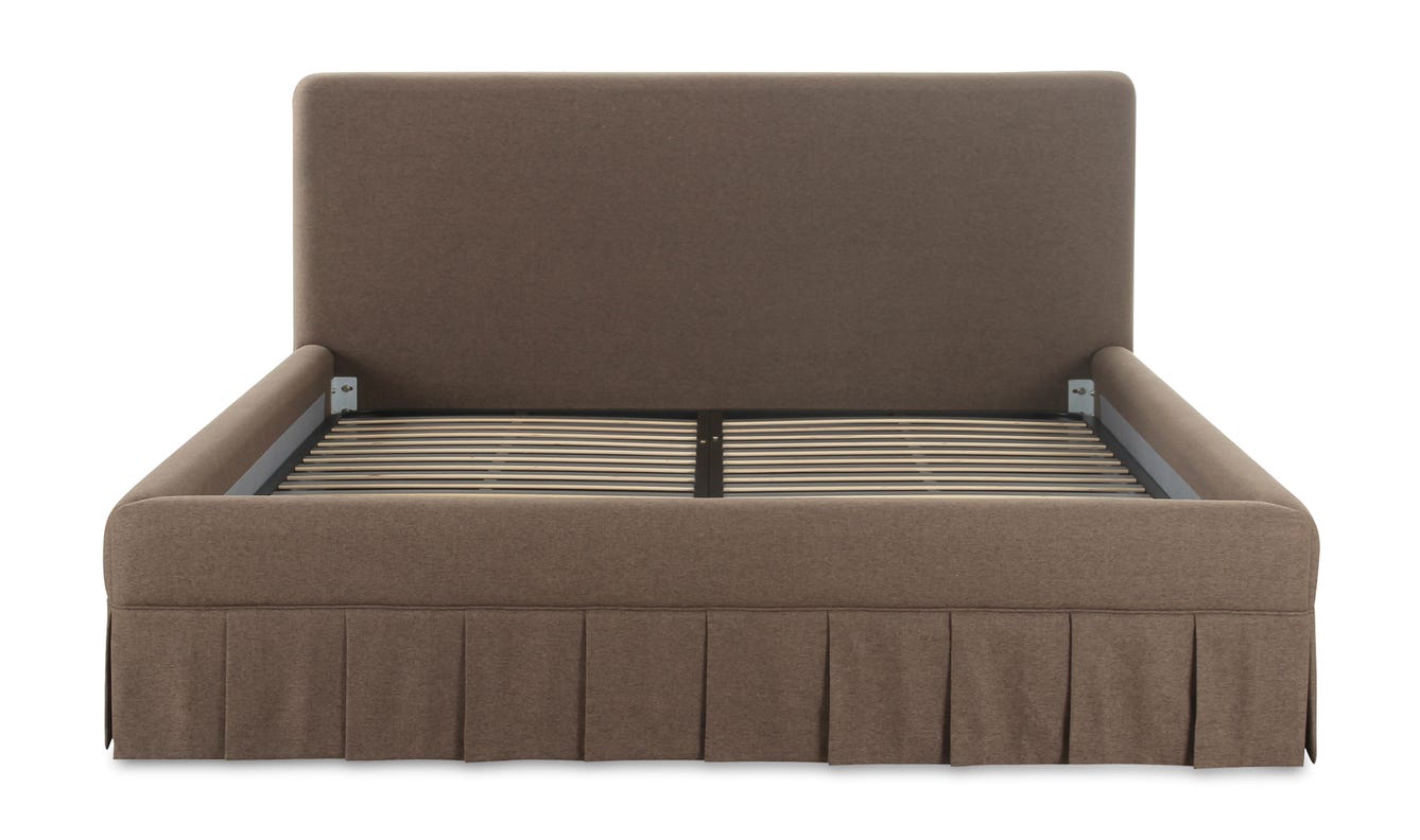 lifestyle view of Maren King Bed Brown luxury Beds & Bed Fram