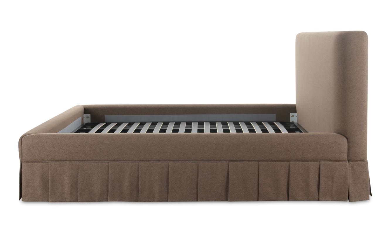 lifestyle view of Maren King Bed Brown luxury Beds & Bed Fram