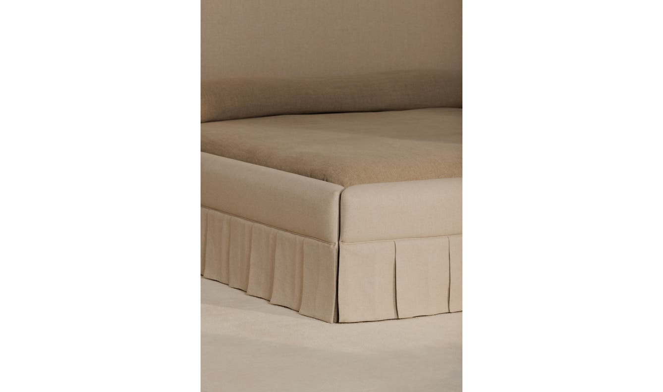 lifestyle view of Maren King Bed Beige luxury Beds & Bed Fram
