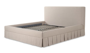 lifestyle view of Maren King Bed Beige luxury Beds & Bed Fram