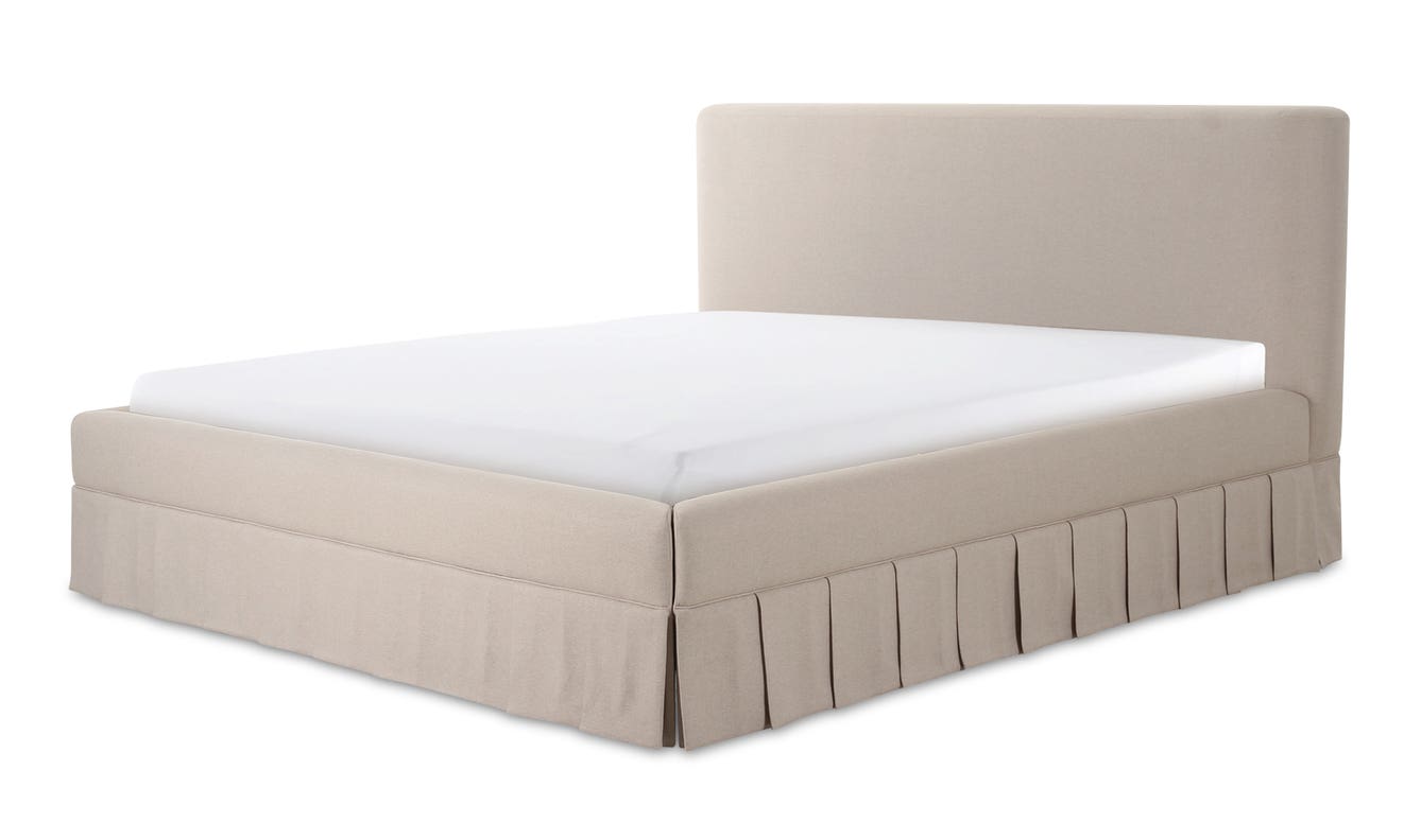 detail view of Maren King Bed Beige luxury Beds & Bed Fram