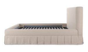lifestyle view of Maren King Bed Beige luxury Beds & Bed Fram