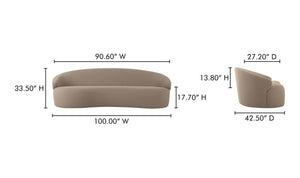 lifestyle view of Cove Outdoor Sofa luxury Chair