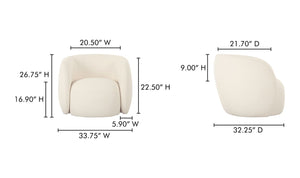 lifestyle view of Rae Outdoor Accent Chair luxury Chair