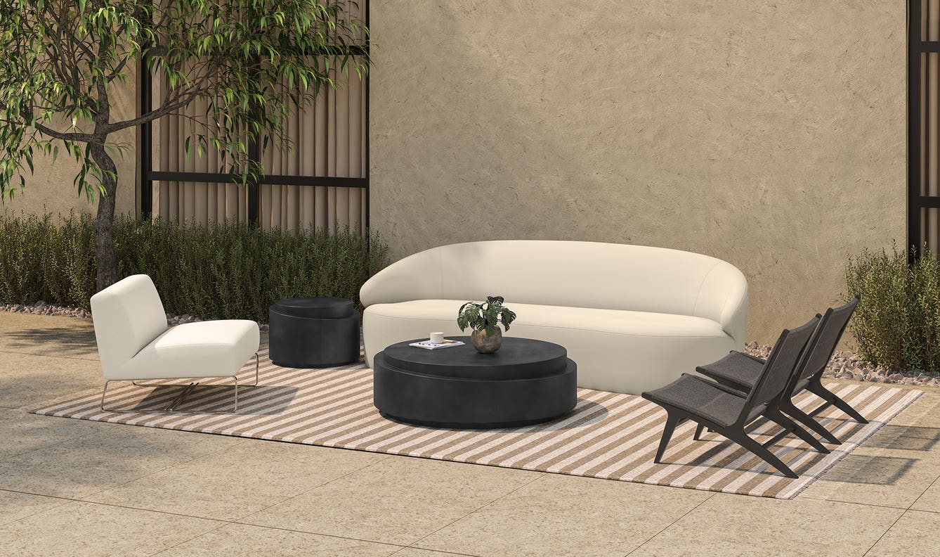 side view of Jules Outdoor Accent Chair luxury Chair