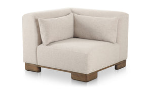 detail view of June Corner Chair Oatmeal luxury Chair