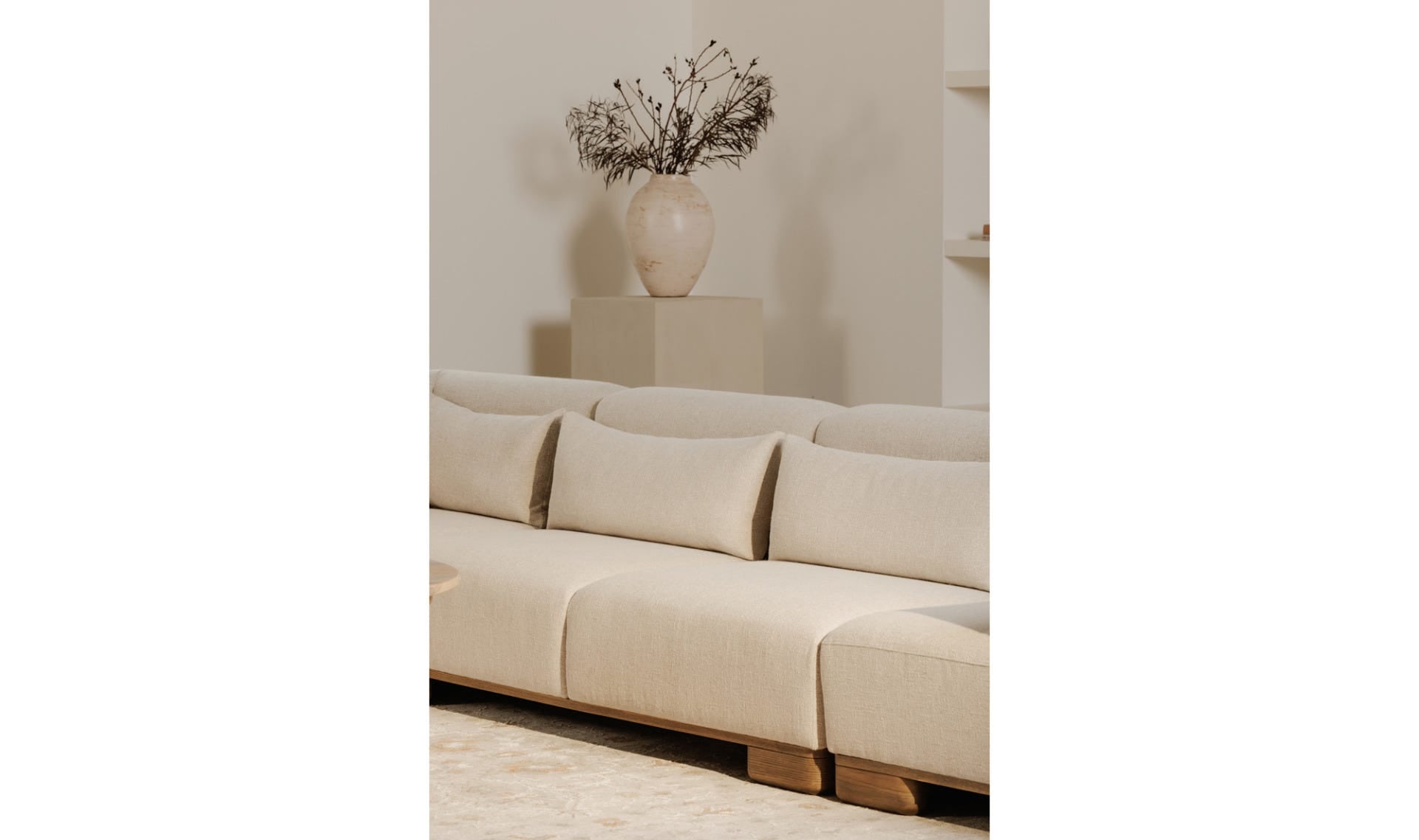 lifestyle view of June Slipper Chair Oatmeal luxury Chair