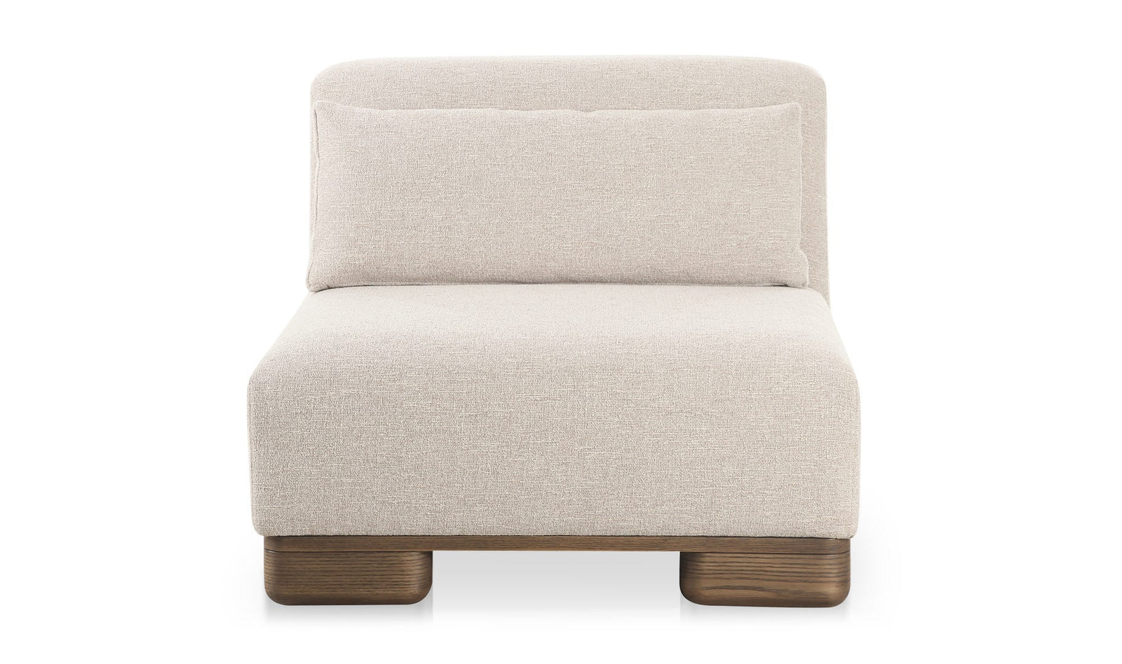 front view of June Slipper Chair Oatmeal luxury Chair