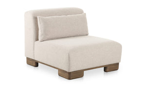 detail view of June Slipper Chair Oatmeal luxury Chair