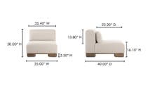 lifestyle view of June Slipper Chair Oatmeal luxury Chair