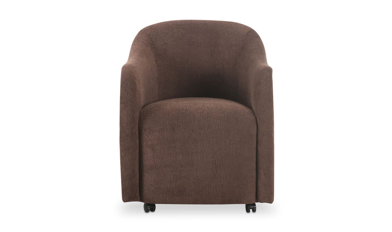 front view of Drava Rolling Dining Chair luxury Chair