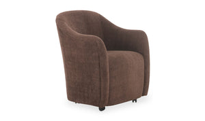 side view of Drava Rolling Dining Chair luxury Chair