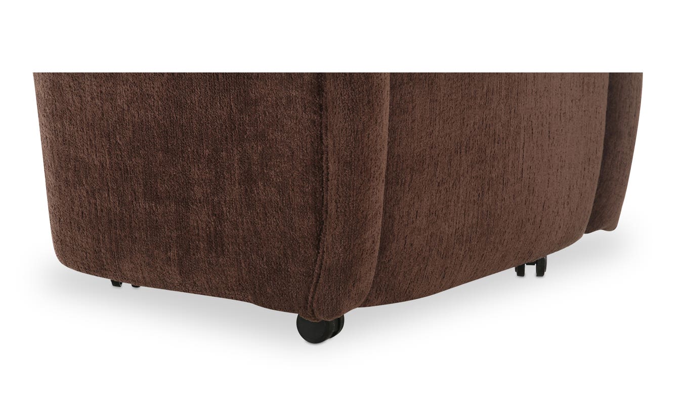 lifestyle view of Drava Rolling Dining Chair luxury Chair