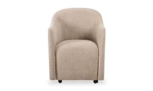 front view of Drava Rolling Dining Chair luxury Chair