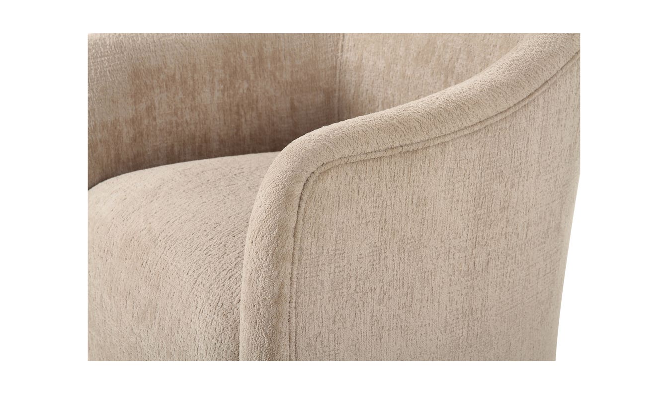 lifestyle view of Drava Rolling Dining Chair luxury Chair