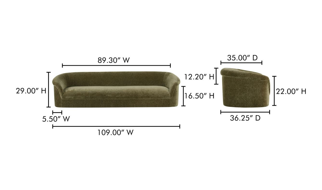 lifestyle view of Thora Sofa luxury Sofa