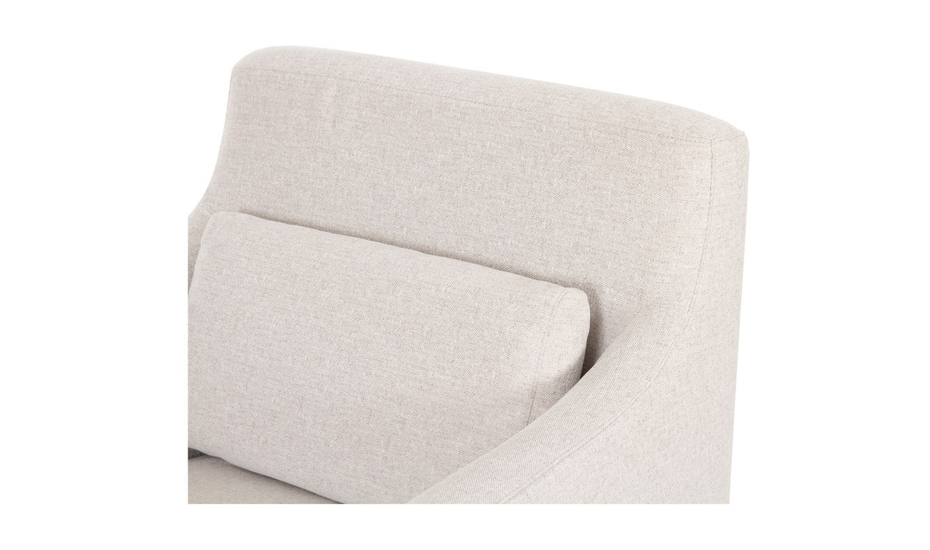 lifestyle view of Lydia Slipcover Dining Chair Beige luxury Chair