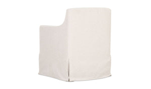lifestyle view of Lydia Slipcover Dining Chair Beige luxury Chair