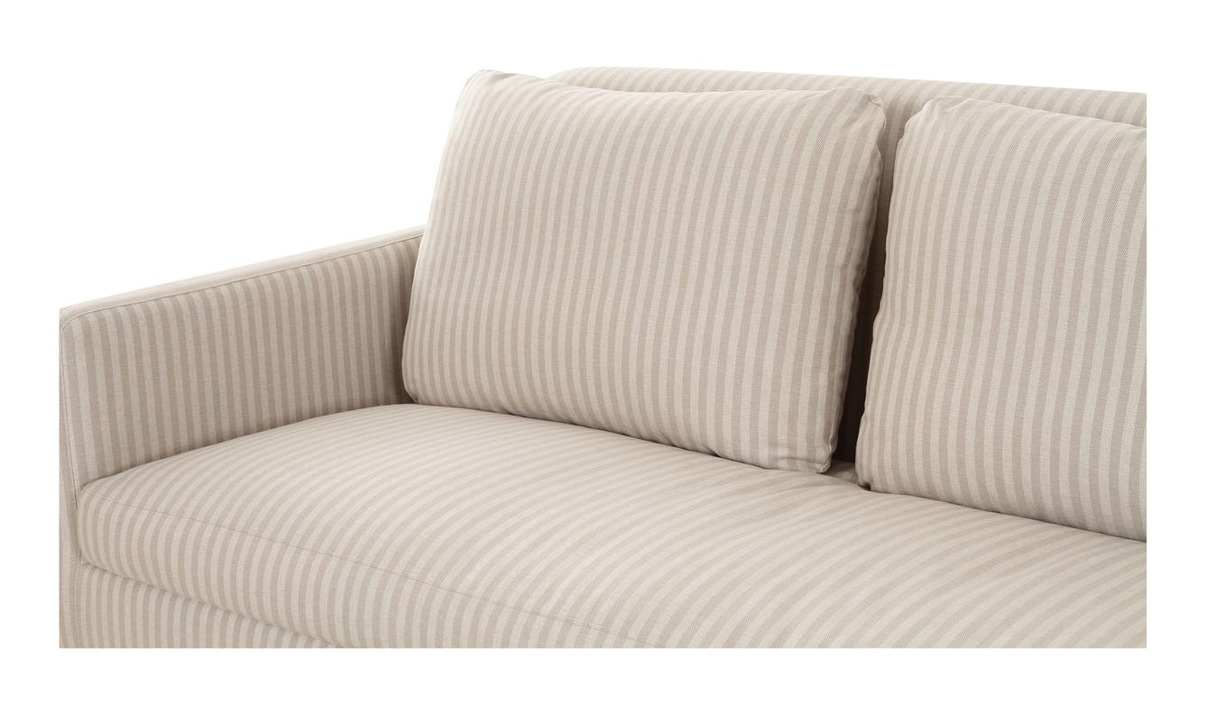 lifestyle view of Pellicano Sofa Beige Stripe luxury Sofa