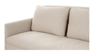 lifestyle view of Pellicano Sofa Beige Stripe luxury Sofa