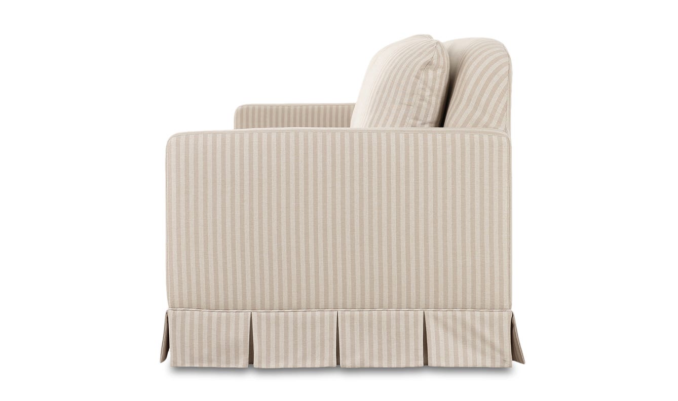 lifestyle view of Pellicano Sofa Beige Stripe luxury Sofa