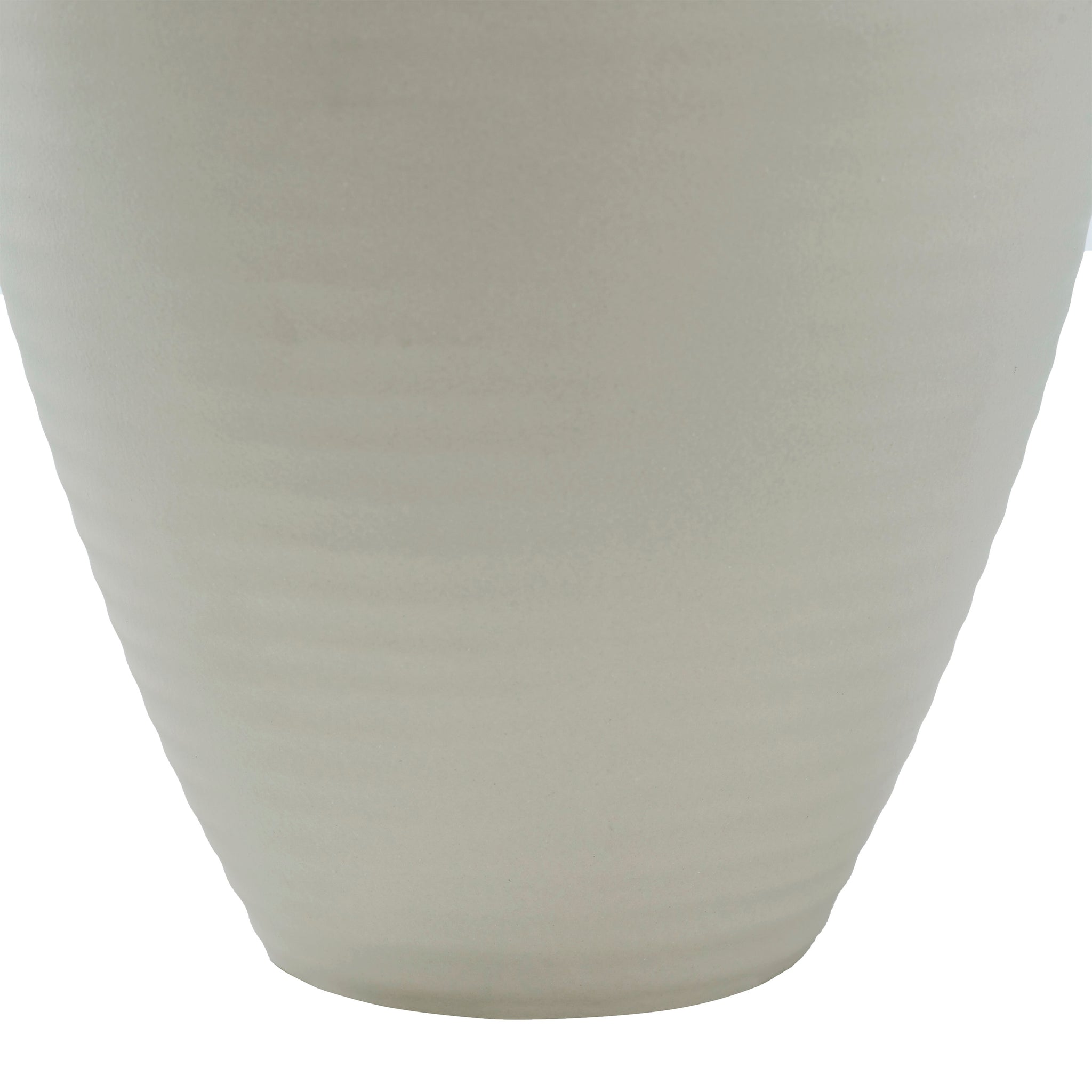 Hathor Vase by Renwil, close-up of the textured base in soft white ceramic