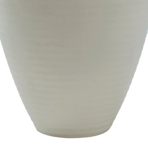 Hathor Vase by Renwil, close-up of the textured base in soft white ceramic