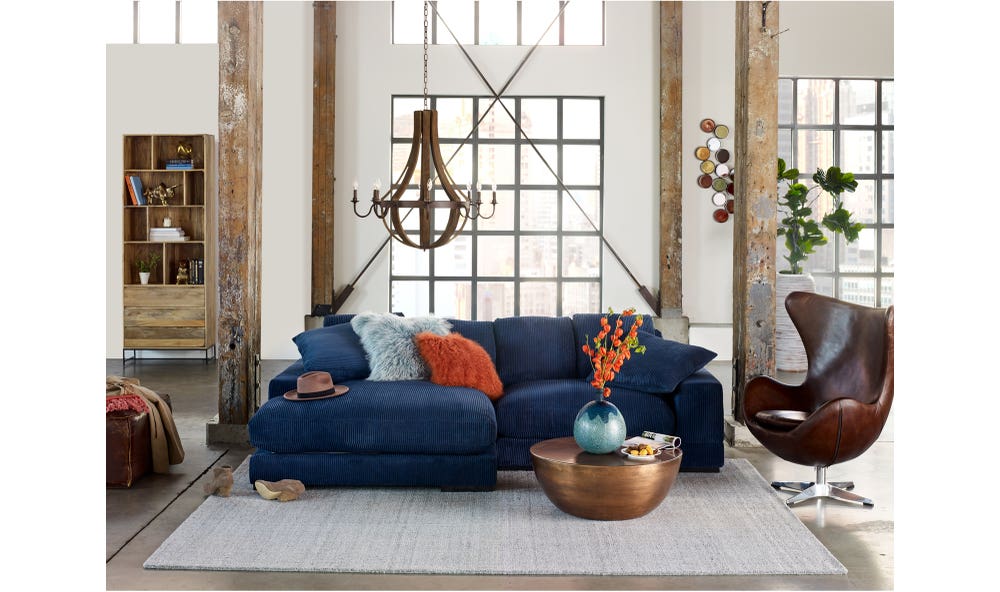 angle view of Conga Coffee Table Copper luxury Coffee Table