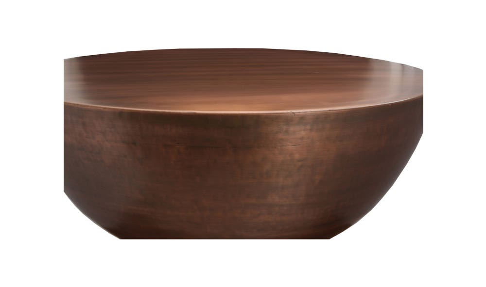 detail view of Conga Coffee Table Copper luxury Coffee Table