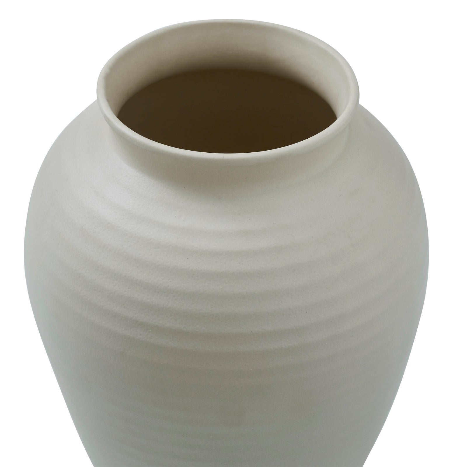 Hathor Vase by Renwil, white ceramic vase with textured ribbed design