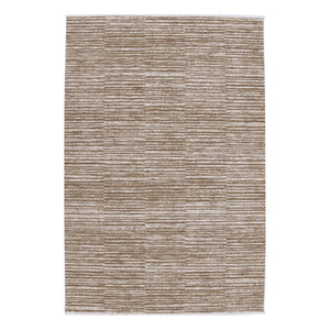 Blake rug by Renwil in beige with textured stripe pattern, flat view.