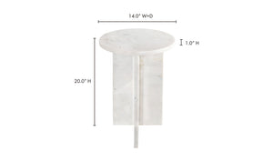 Grace Accent Table White Marble