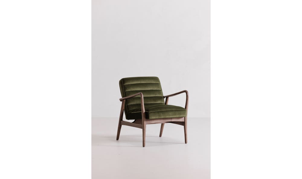 detail view of Anderson Arm Chair Dark Ivy luxury Chair