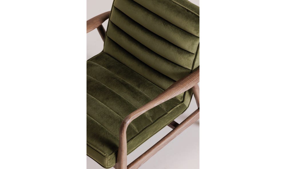 lifestyle view of Anderson Arm Chair Dark Ivy luxury Chair