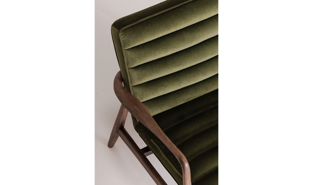 lifestyle view of Anderson Arm Chair Dark Ivy luxury Chair
