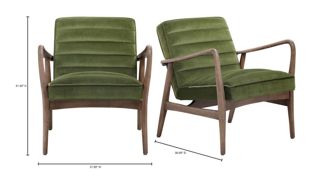 lifestyle view of Anderson Arm Chair Dark Ivy luxury Chair
